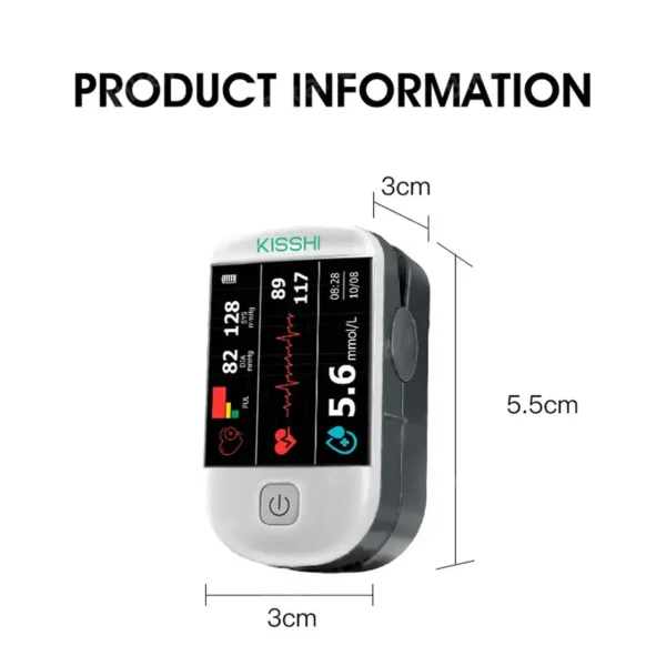 KISSHI™ Premium Next- Generation 3-in-1 Non- Invasive Laser Glucose Meter